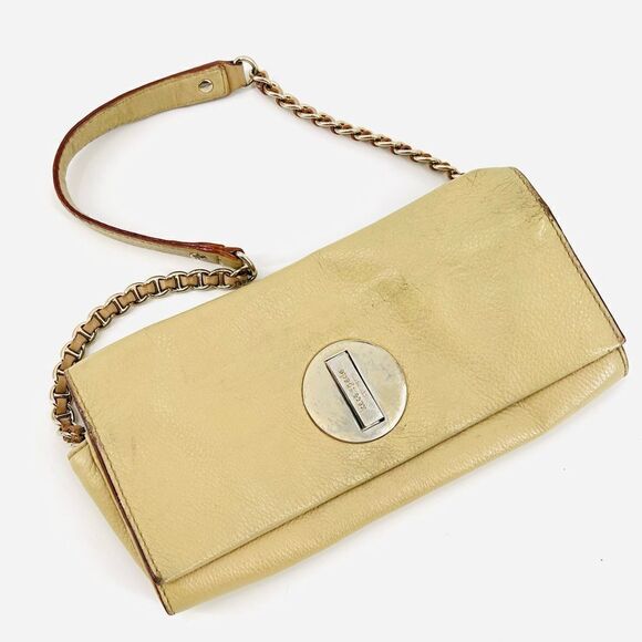 Kate Spade cream shoulder bag turn close chain clutch - Picture 1 of 9